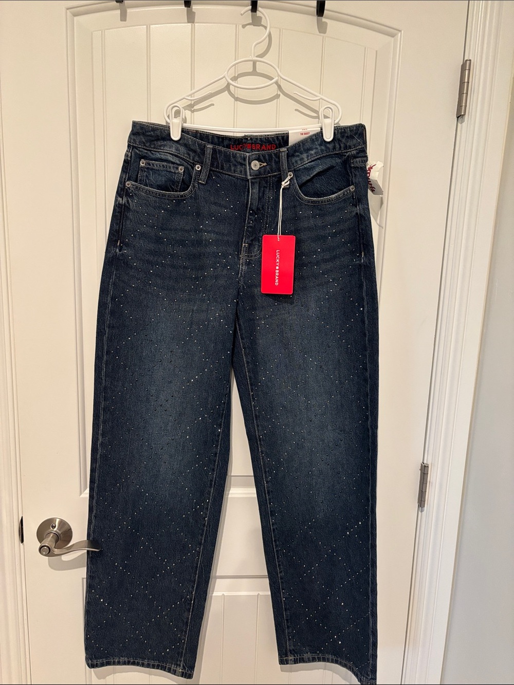 Lucky Brand Speckled Dark Blue Straight Leg Jeans. The Baggy.